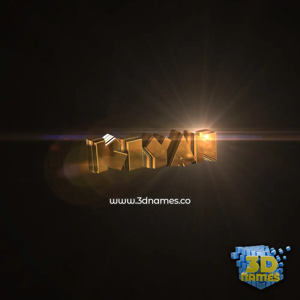 kiyan in Golden Sparkle style - 3D name wallpaper