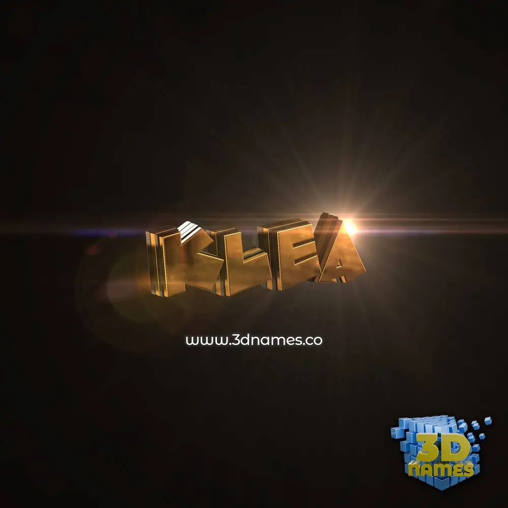 klea in Golden Sparkle style - 3D name wallpaper