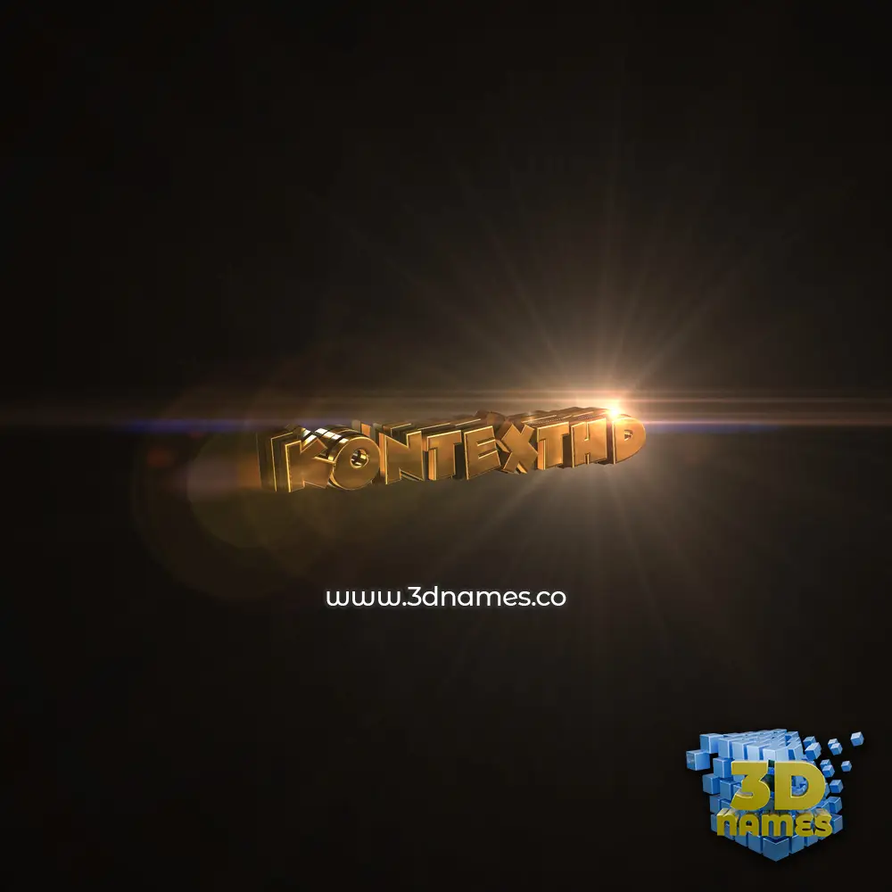 kontexthd in Golden Sparkle style - 3D name wallpaper