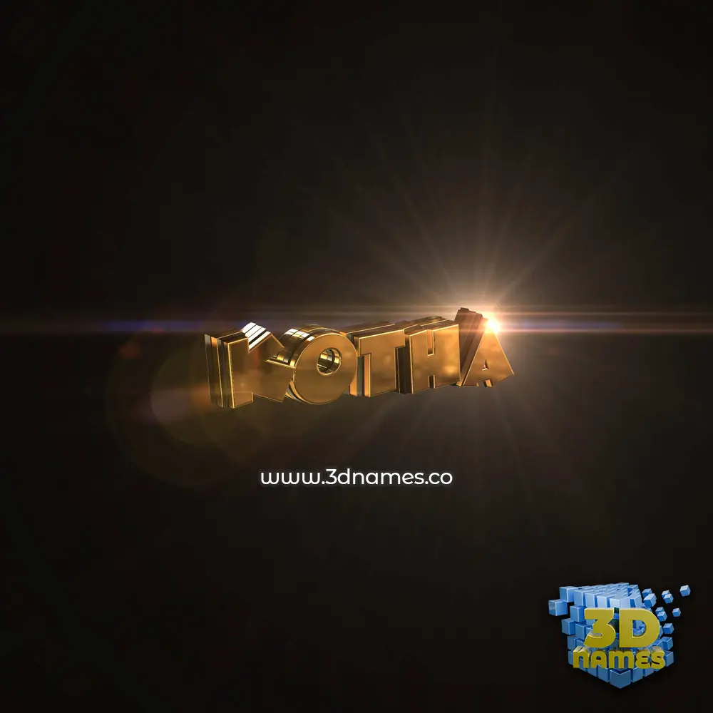 kotha in Golden Sparkle style - 3D name wallpaper