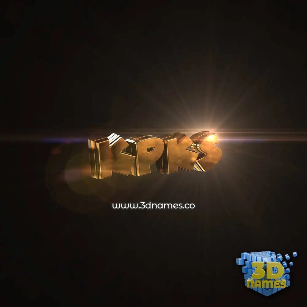 kpks in Golden Sparkle style - 3D name wallpaper