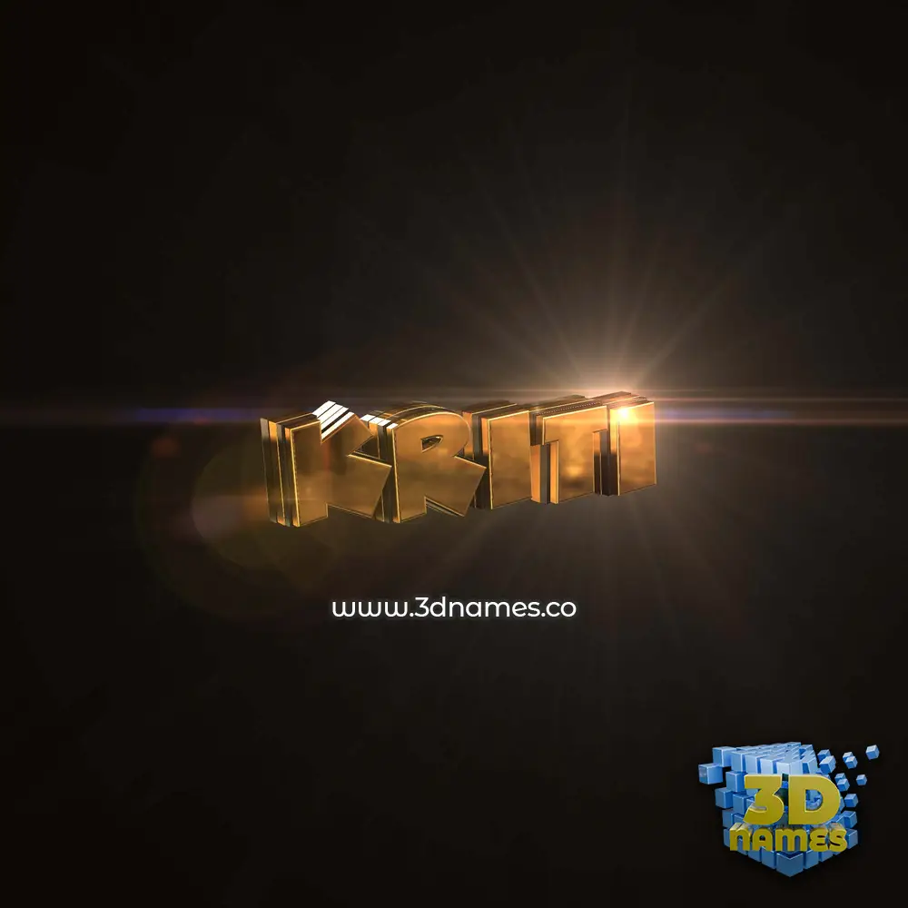 kriti in Golden Sparkle style - 3D name wallpaper