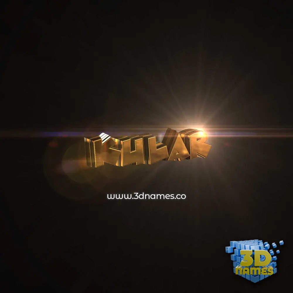 kular in Golden Sparkle style - 3D name wallpaper