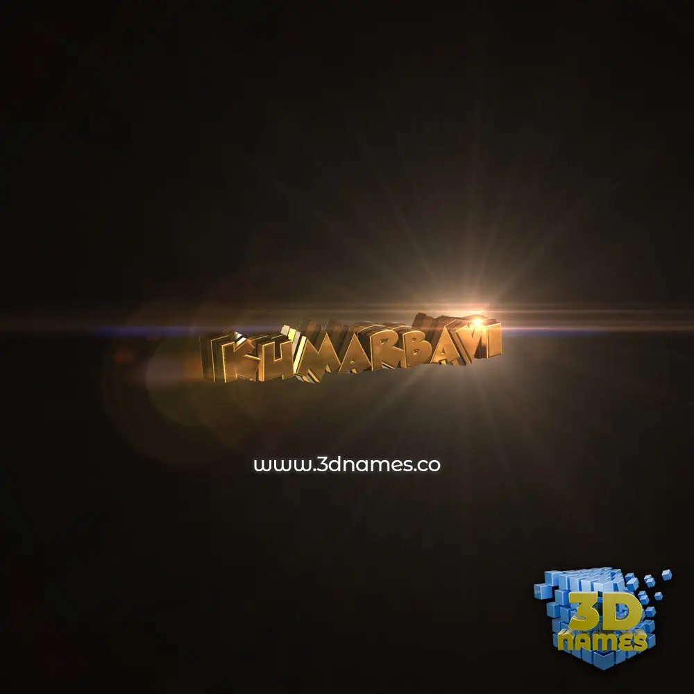 kumarbavi in Golden Sparkle style - 3D name wallpaper