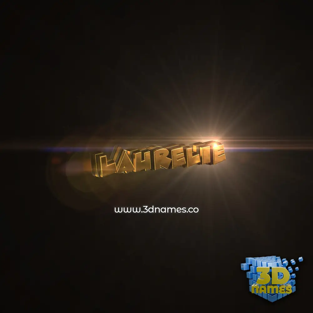 laurelie in Golden Sparkle style - 3D name wallpaper