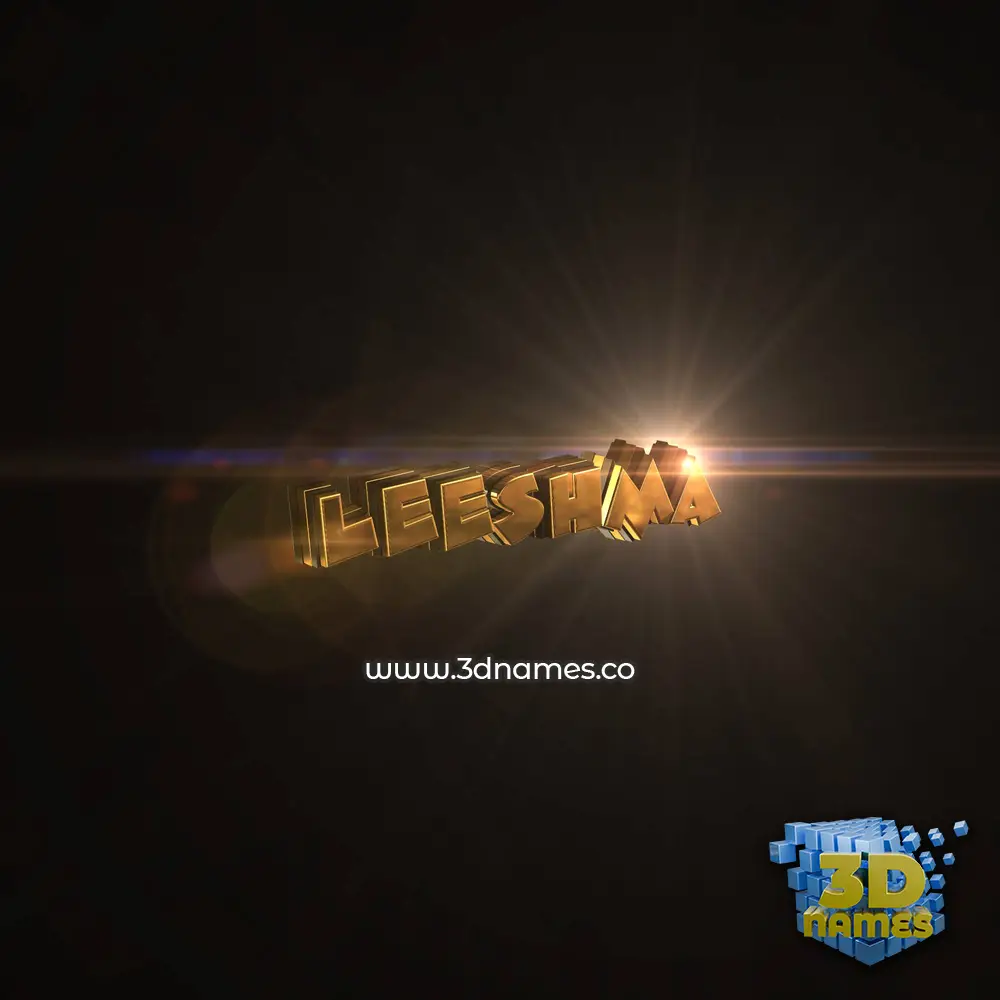 leeshma in Golden Sparkle style - 3D name wallpaper
