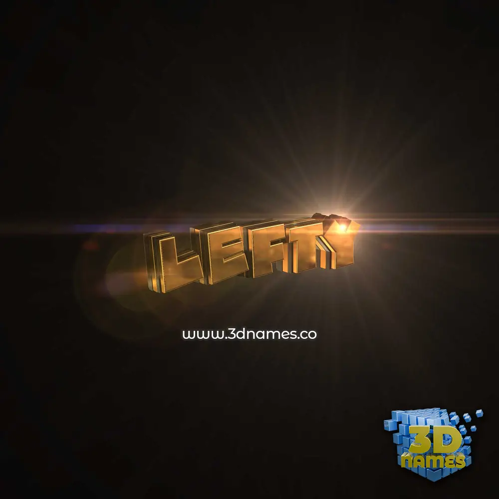 lefty in Golden Sparkle style - 3D name wallpaper