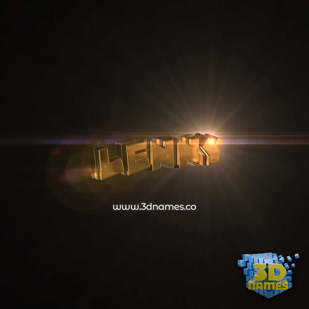 lenny in Golden Sparkle style - 3D name wallpaper