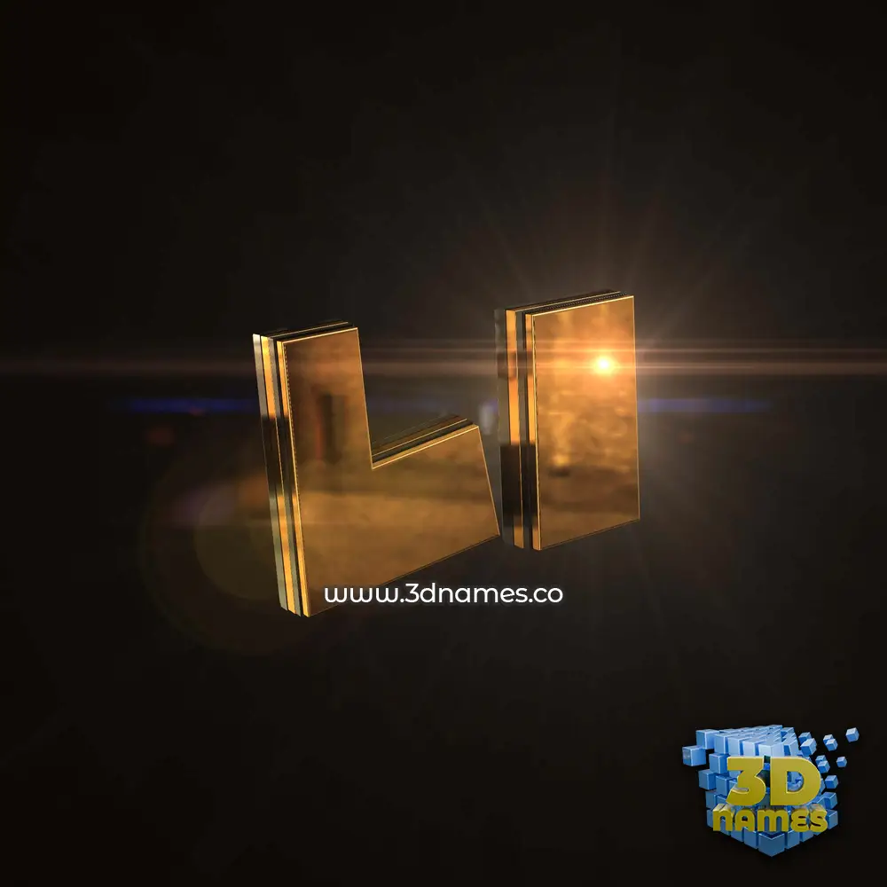 li in Golden Sparkle style - 3D name wallpaper