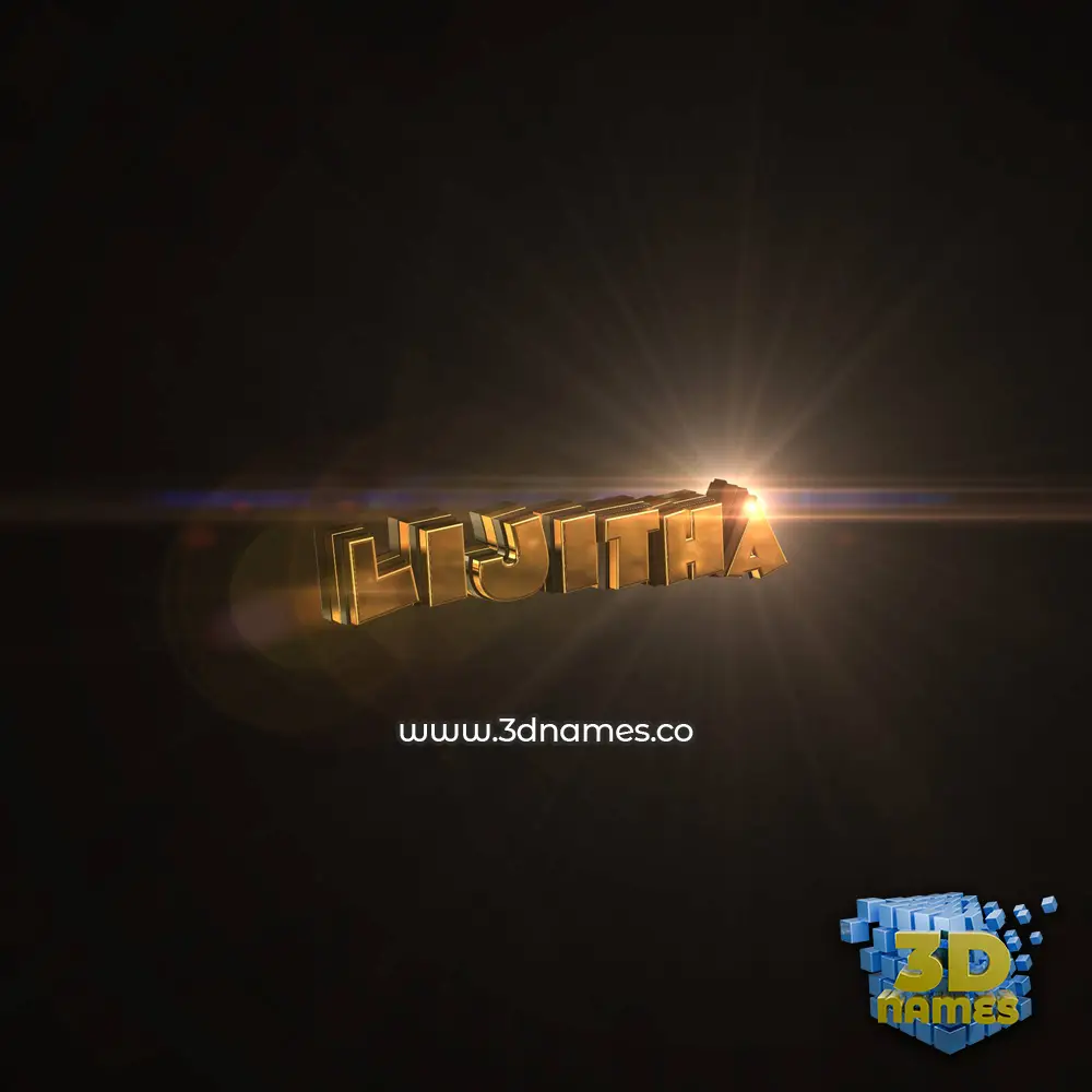 lijitha in Golden Sparkle style - 3D name wallpaper