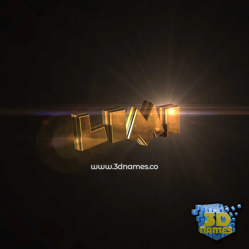 limi in Golden Sparkle style - 3D name wallpaper