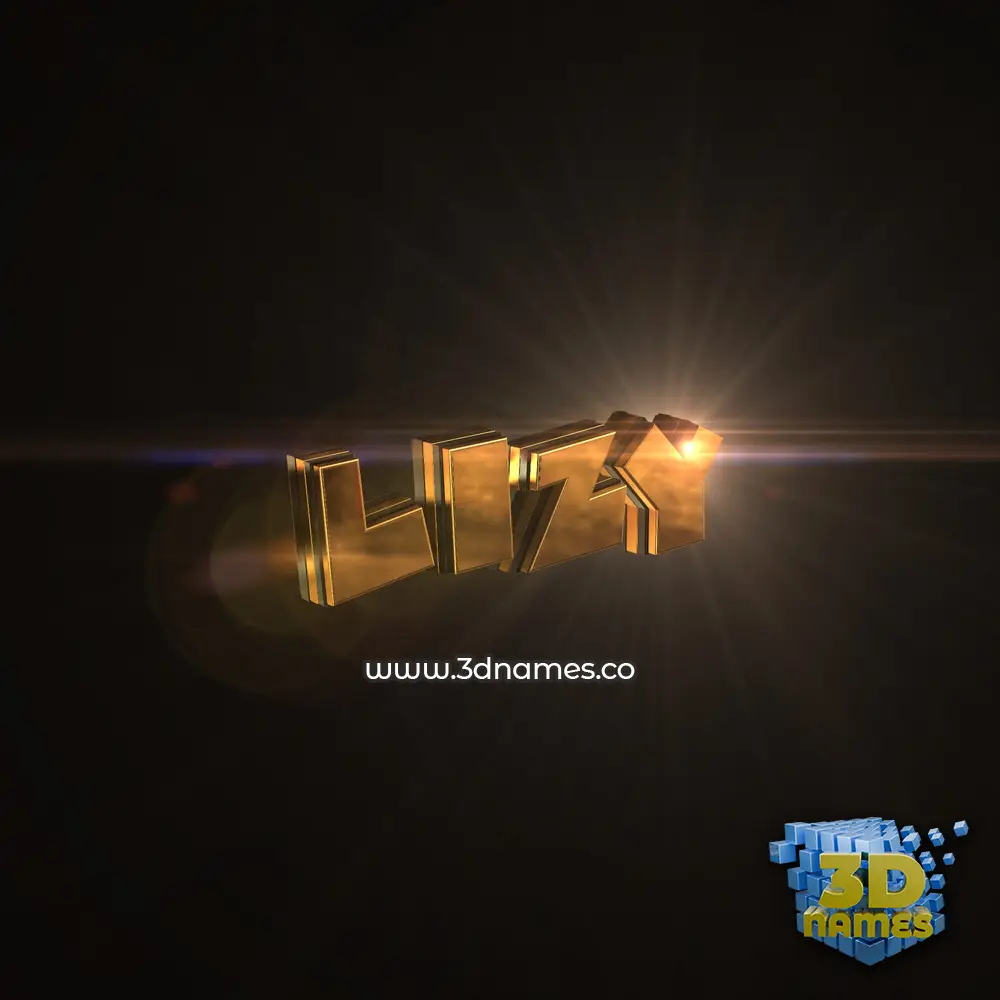 lizy in Golden Sparkle style - 3D name wallpaper