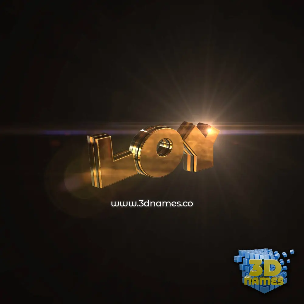 loy in Golden Sparkle style - 3D name wallpaper