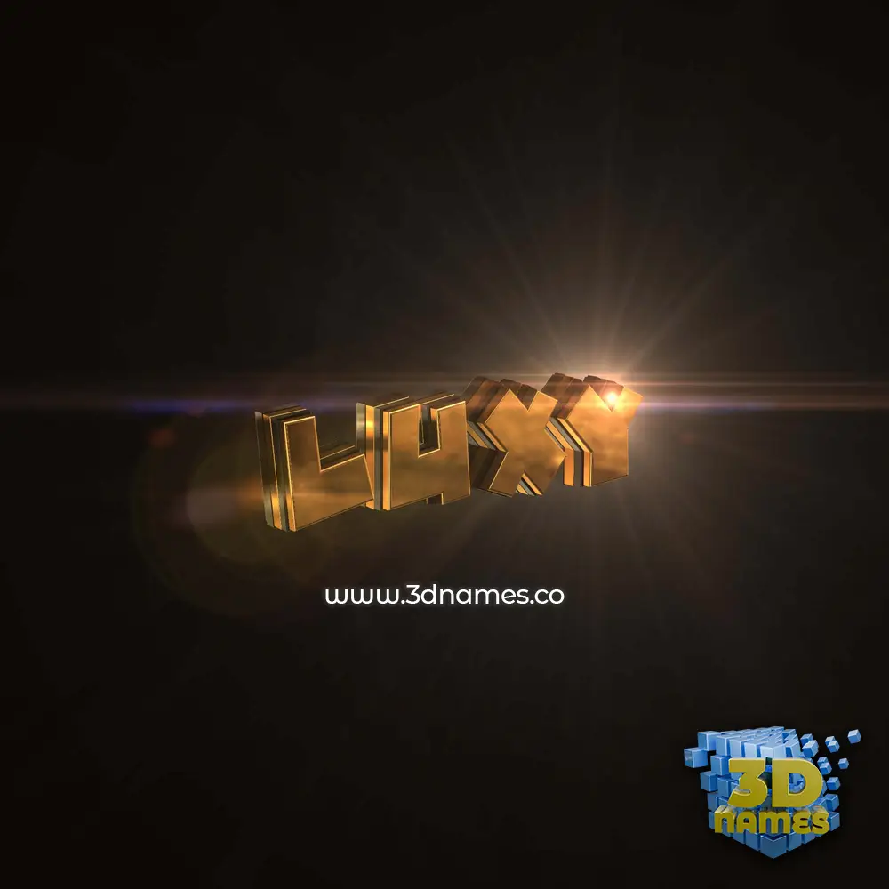 luxy in Golden Sparkle style - 3D name wallpaper