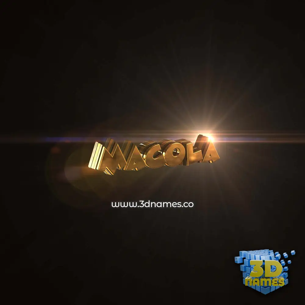 macola in Golden Sparkle style - 3D name wallpaper