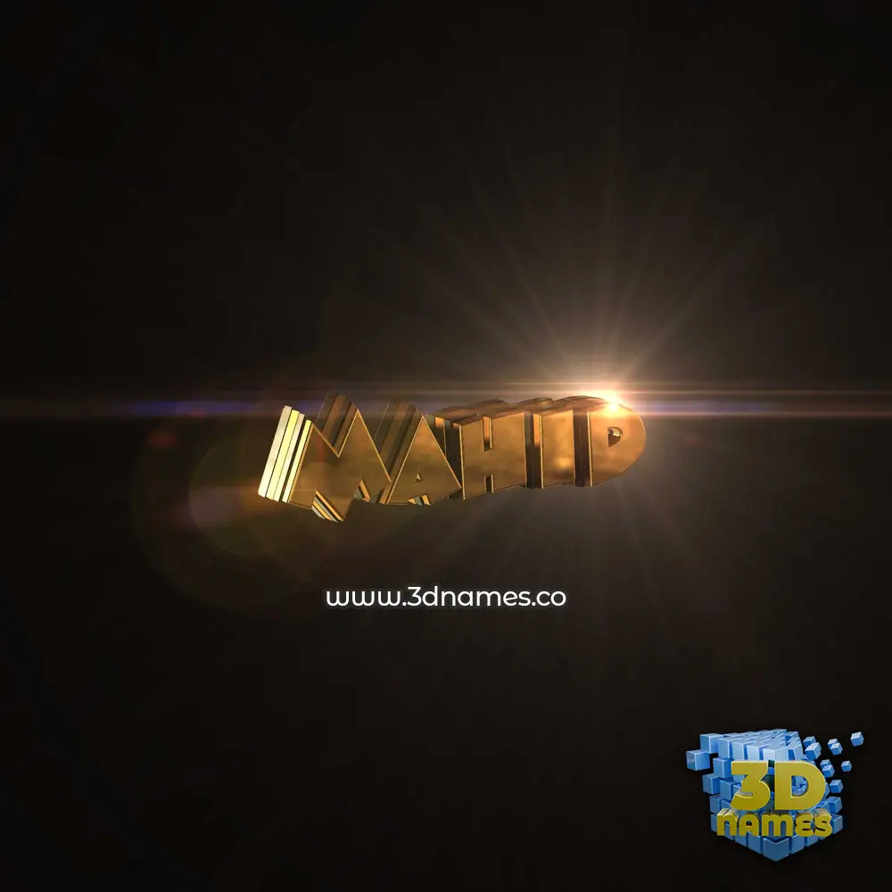 mahid in Golden Sparkle style - 3D name wallpaper