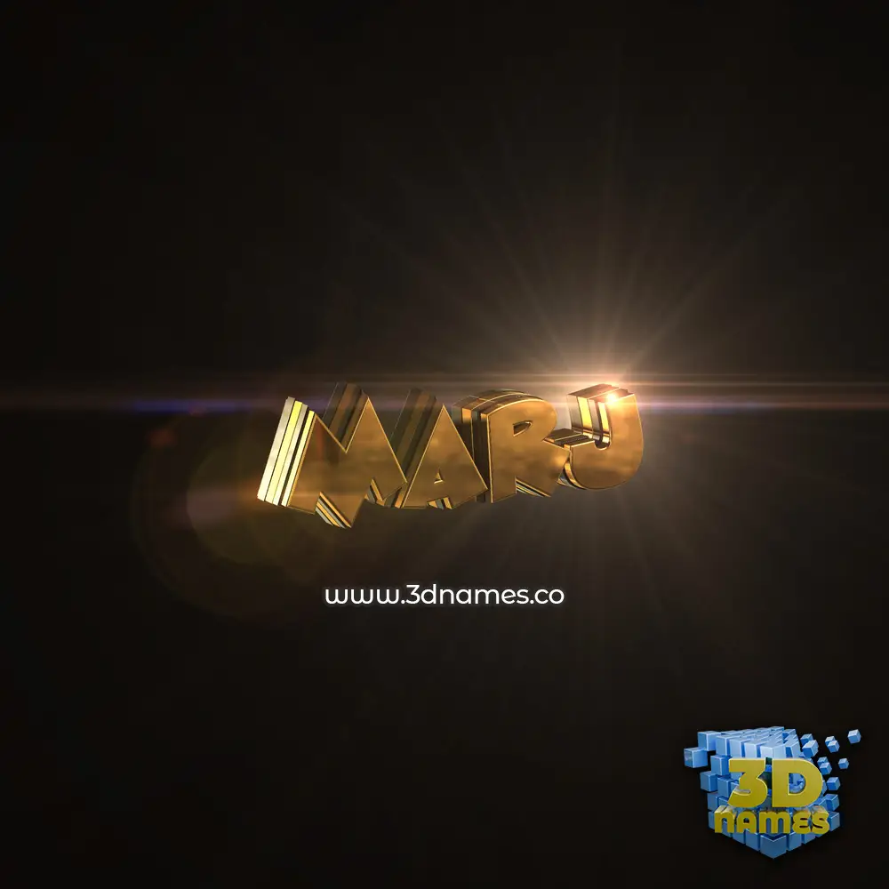 marj in Golden Sparkle style - 3D name wallpaper