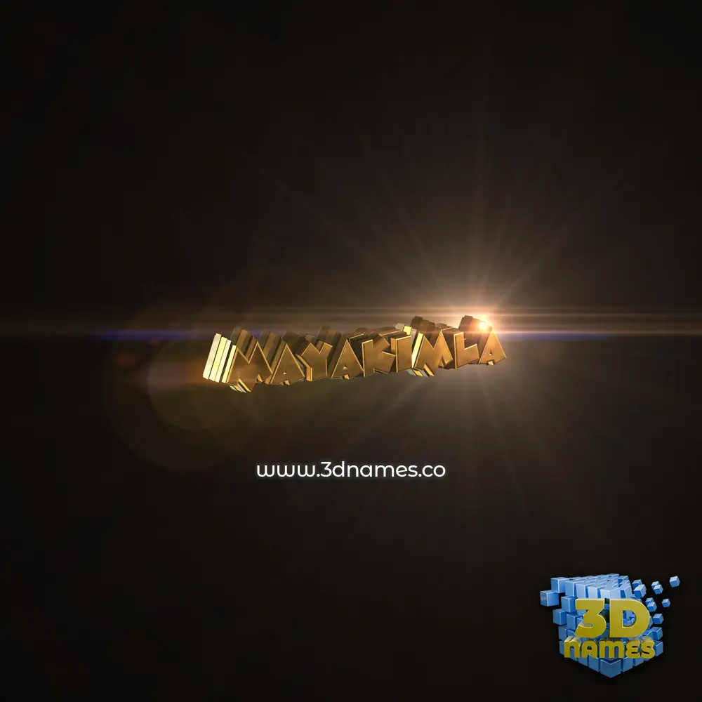 mayakimla in Golden Sparkle style - 3D name wallpaper