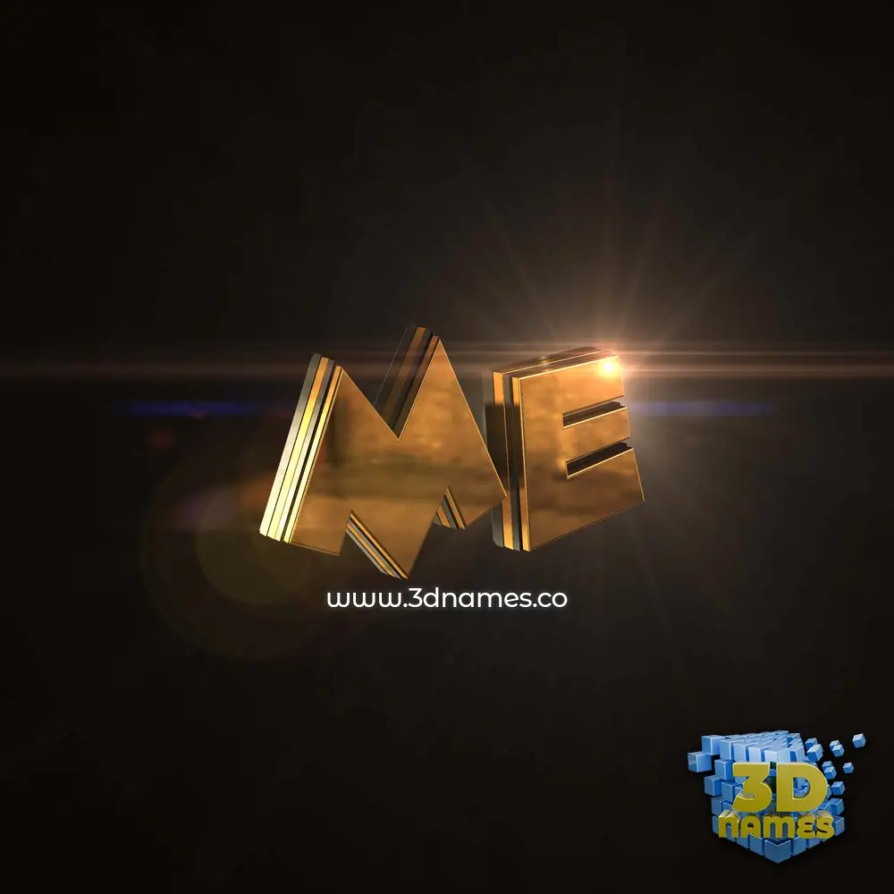 me in Golden Sparkle style - 3D name wallpaper