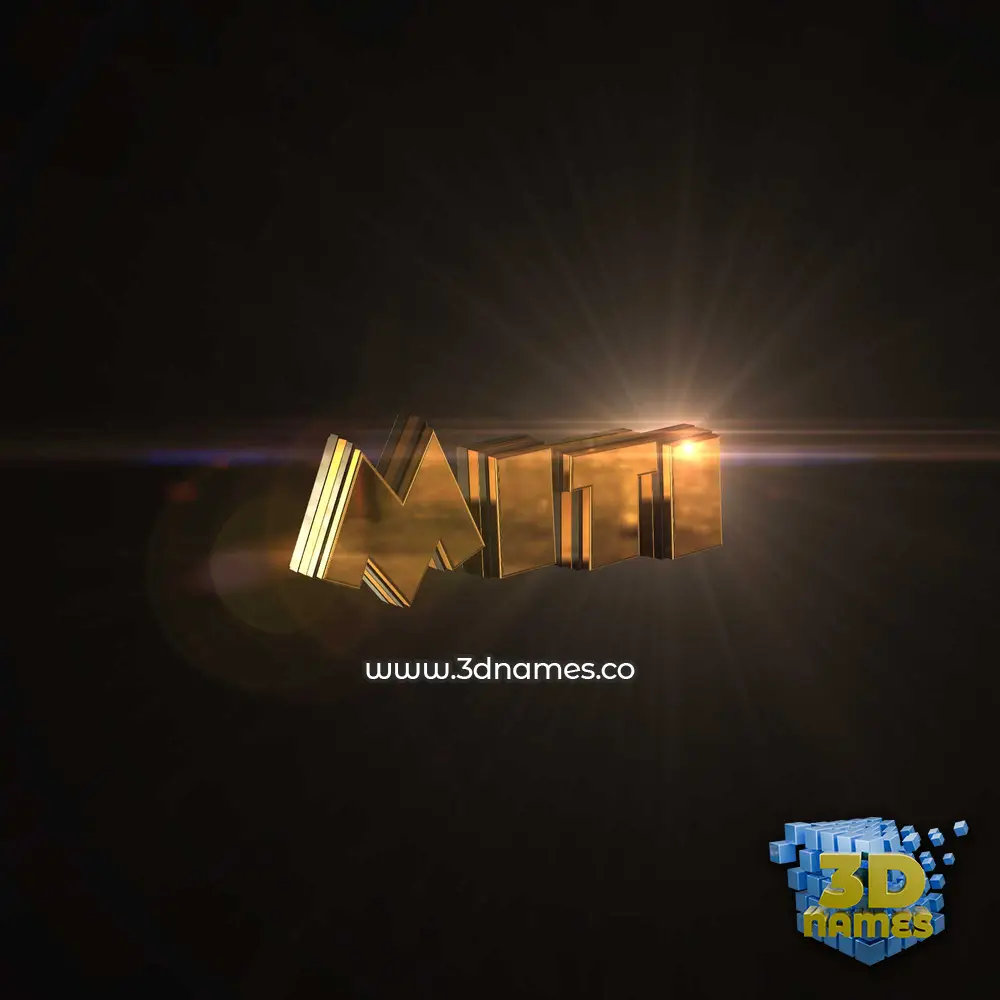 miti in Golden Sparkle style - 3D name wallpaper