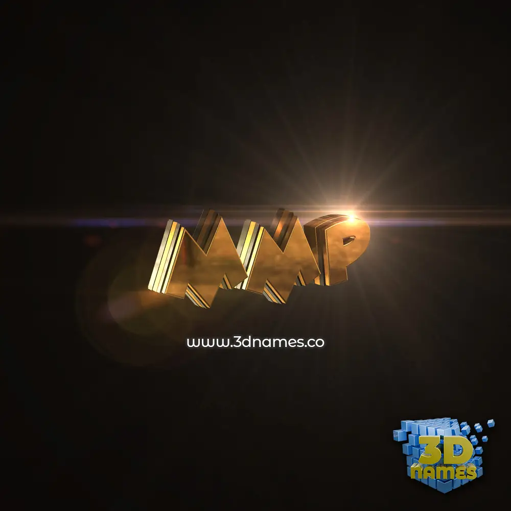 mmp in Golden Sparkle style - 3D name wallpaper
