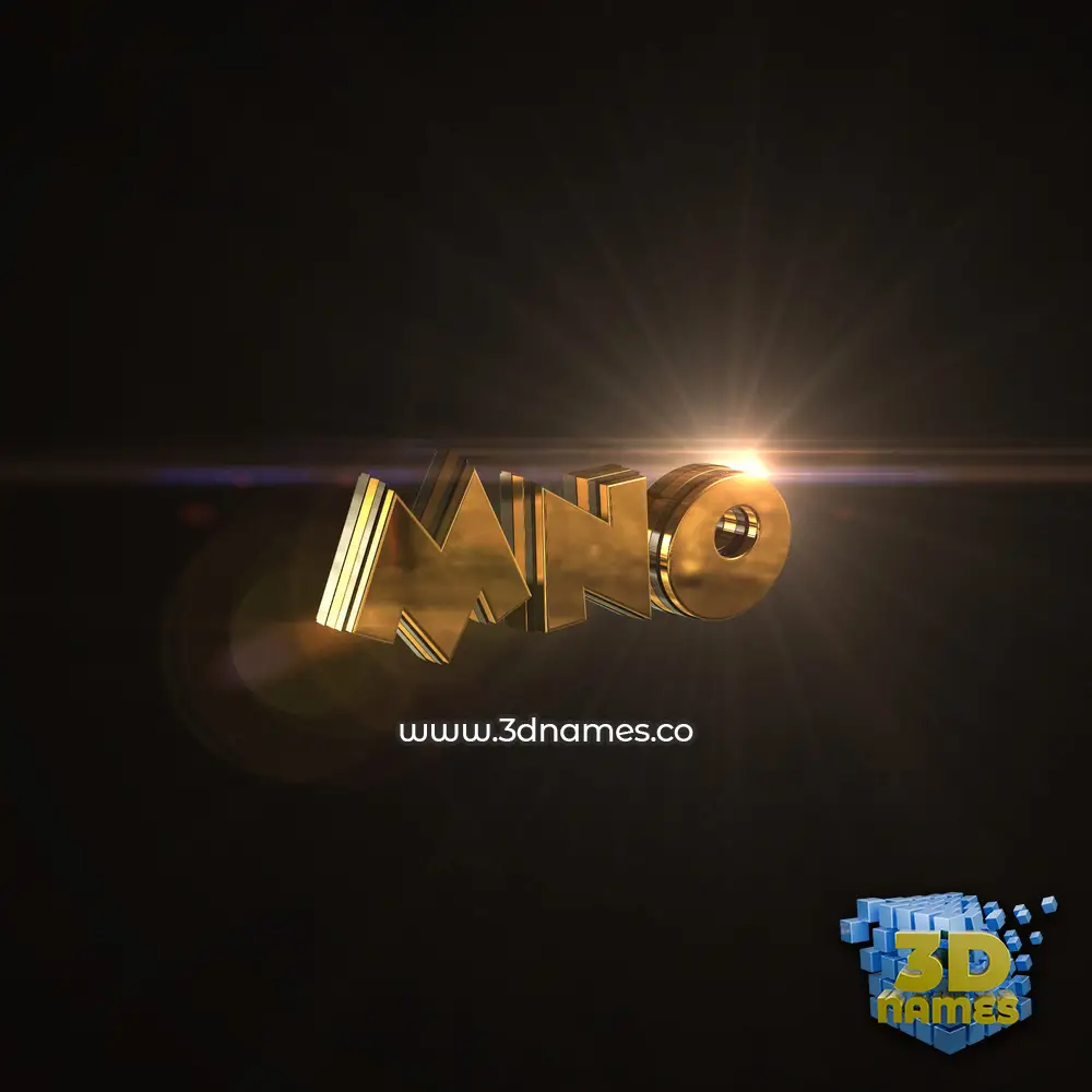 mno in Golden Sparkle style - 3D name wallpaper