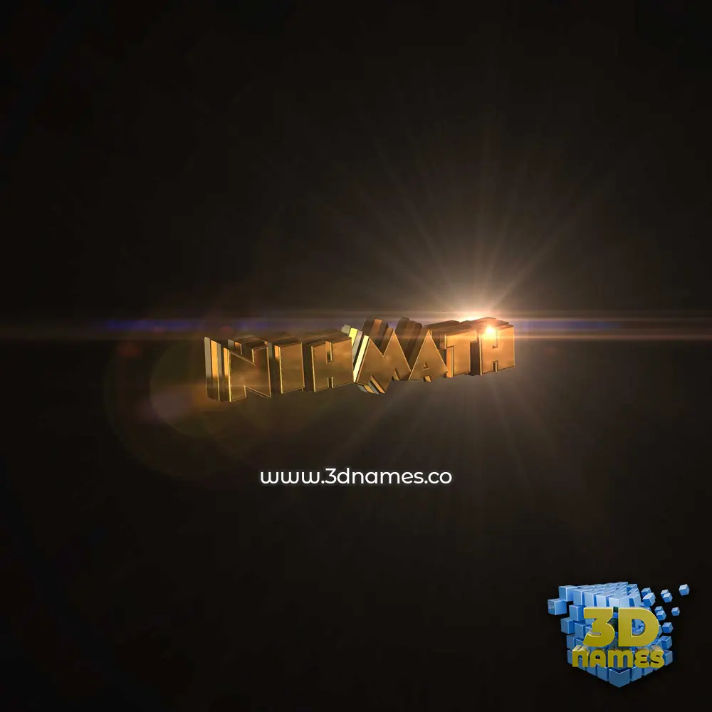 nihmath in Golden Sparkle style - 3D name wallpaper