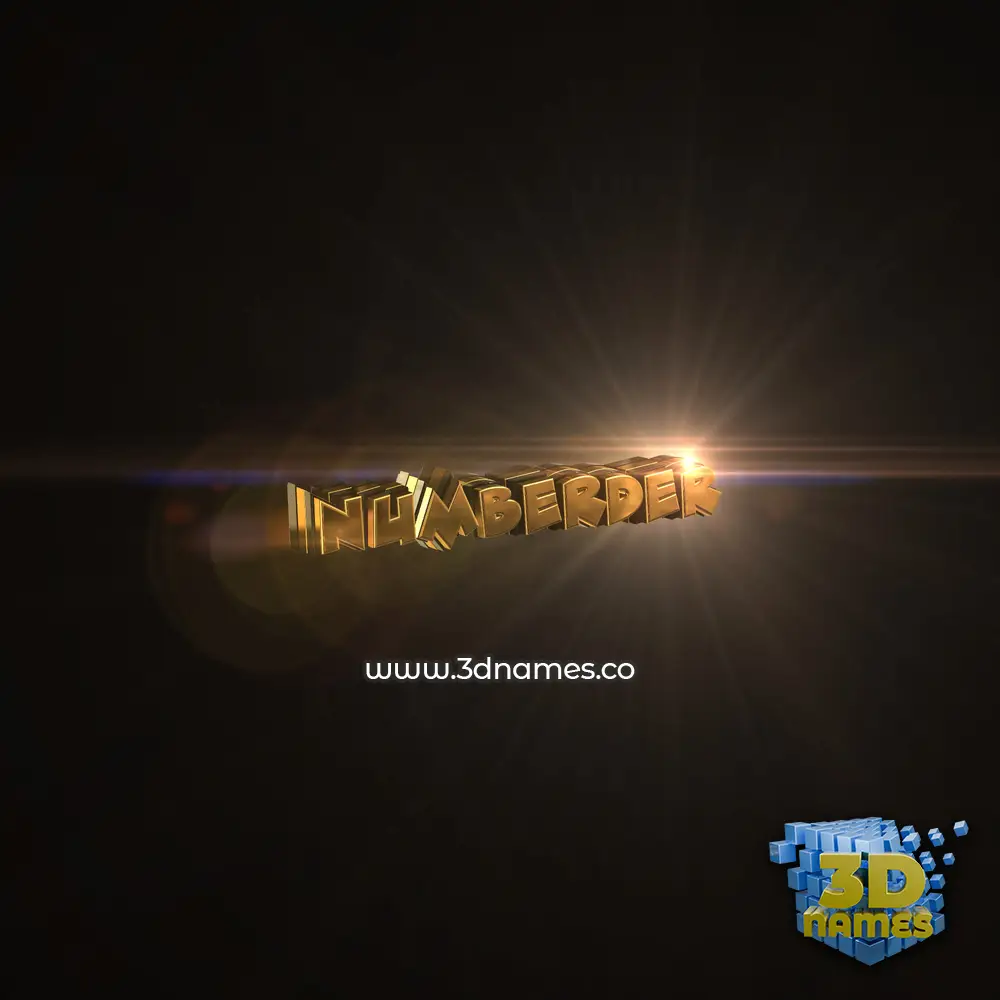 numberder in Golden Sparkle style - 3D name wallpaper