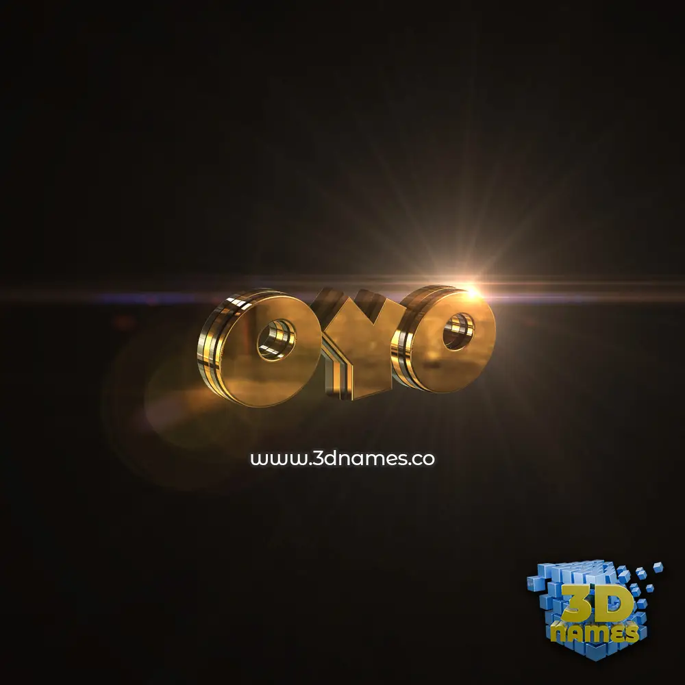 oyo in Golden Sparkle style - 3D name wallpaper