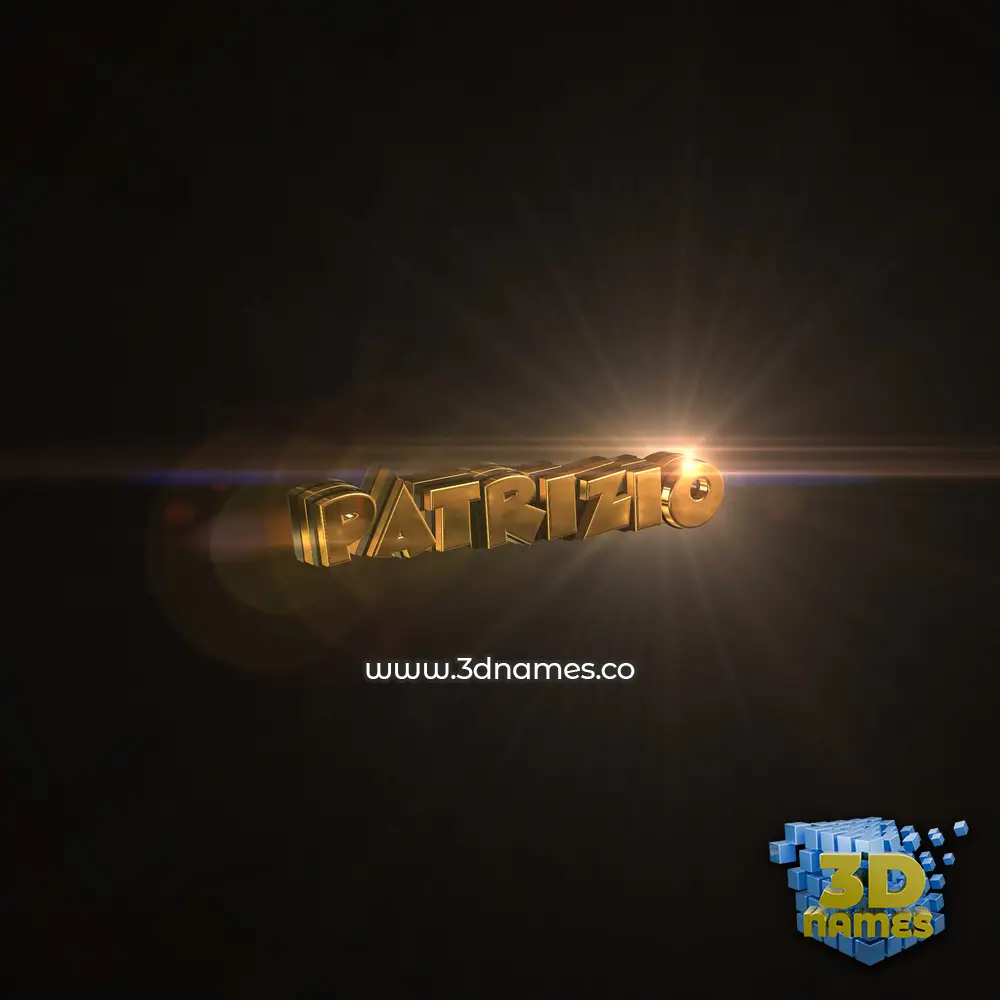 patrizio in Golden Sparkle style - 3D name wallpaper