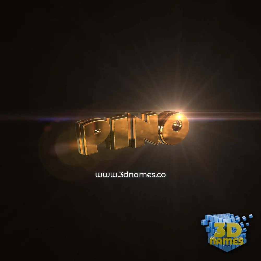 pino in Golden Sparkle style - 3D name wallpaper