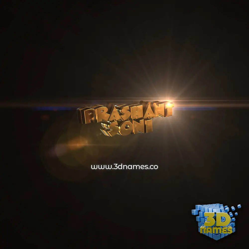 prashant soni in Golden Sparkle style - 3D name wallpaper