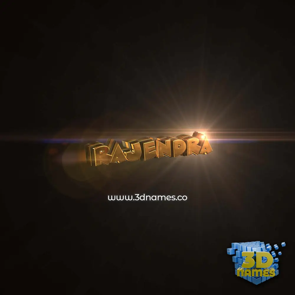 rajendra in Golden Sparkle style - 3D name wallpaper