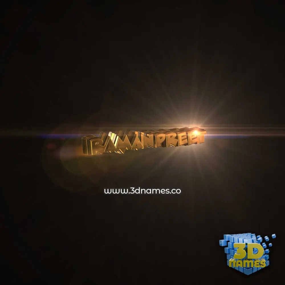 ramanpreet in Golden Sparkle style - 3D name wallpaper