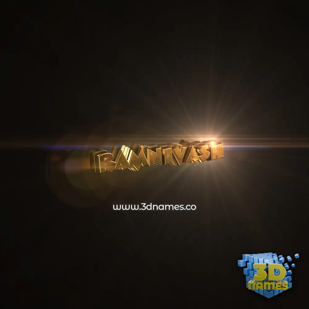 ramnivash in Golden Sparkle style - 3D name wallpaper