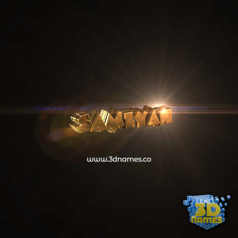 samiyah in Golden Sparkle style - 3D name wallpaper