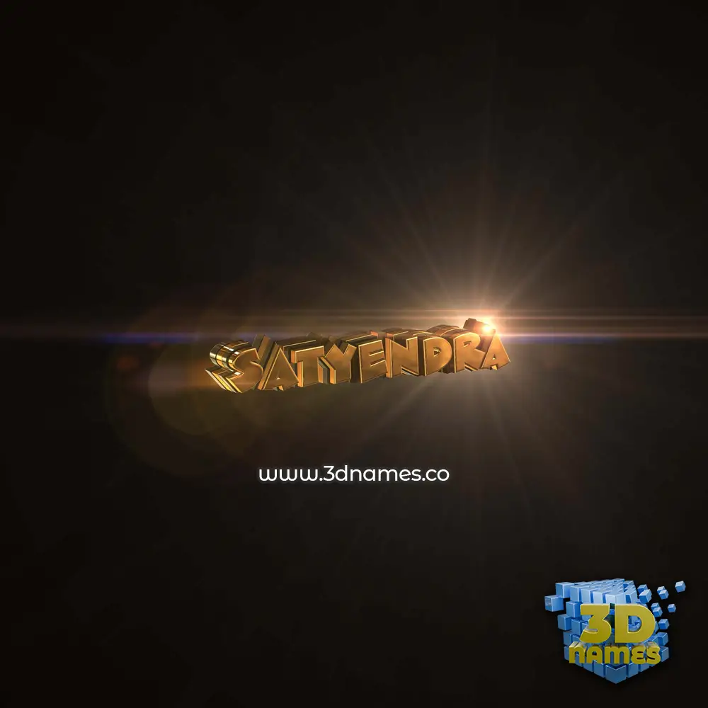 satyendra in Golden Sparkle style - 3D name wallpaper