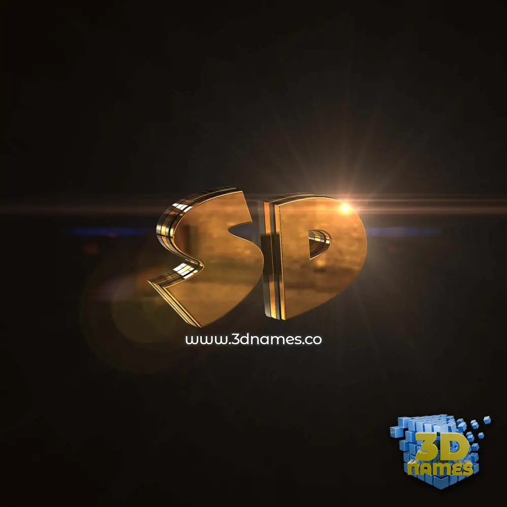 sd in Golden Sparkle style - 3D name wallpaper