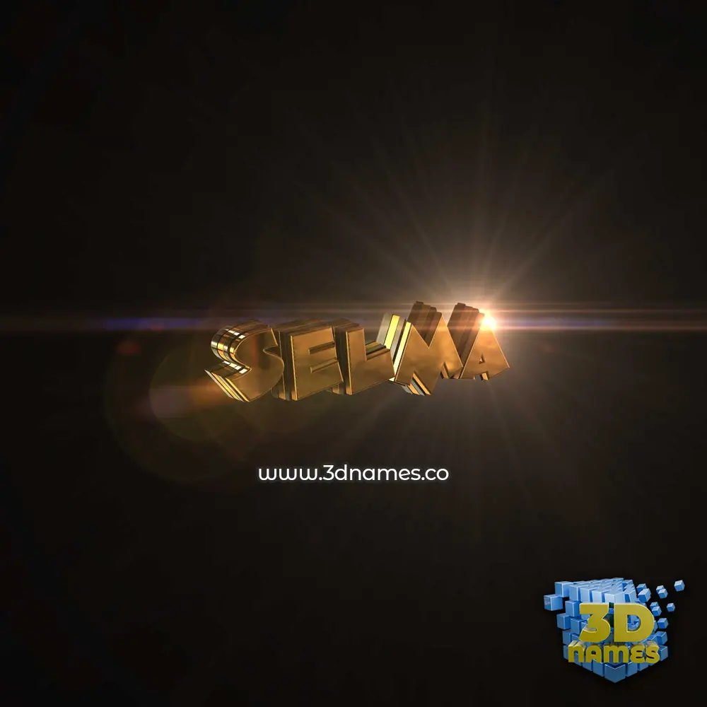 selma in Golden Sparkle style - 3D name wallpaper