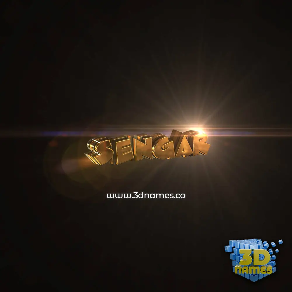 sengar in Golden Sparkle style - 3D name wallpaper