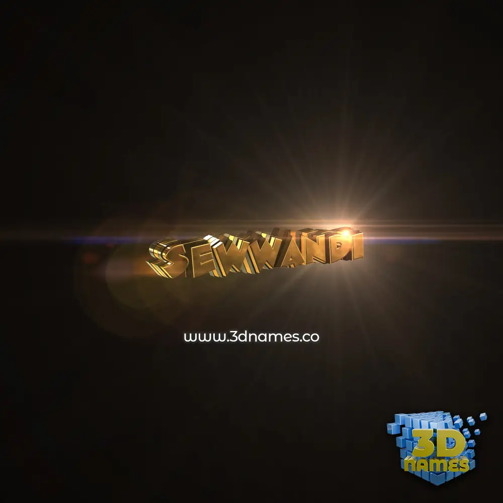 sewwandi in Golden Sparkle style - 3D name wallpaper