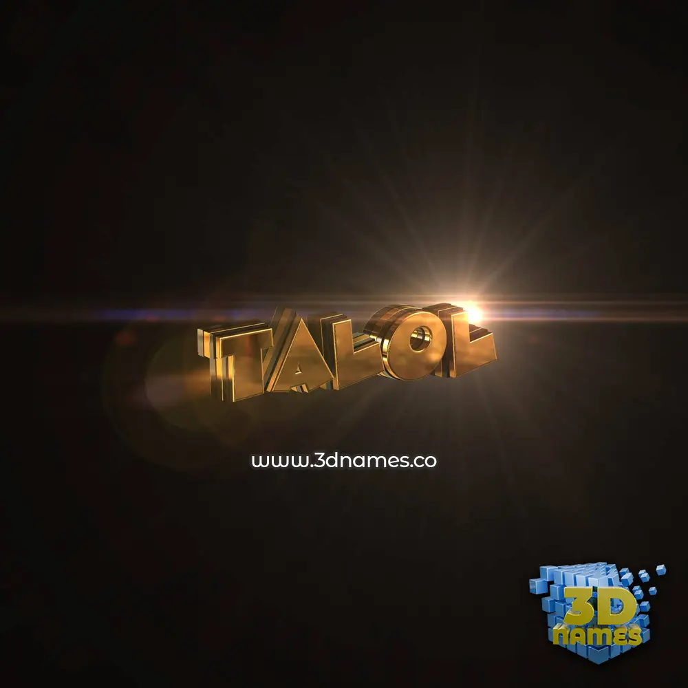 talol in Golden Sparkle style - 3D name wallpaper