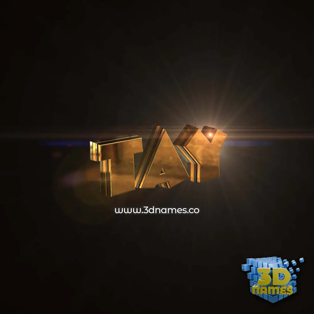 tay in Golden Sparkle style - 3D name wallpaper