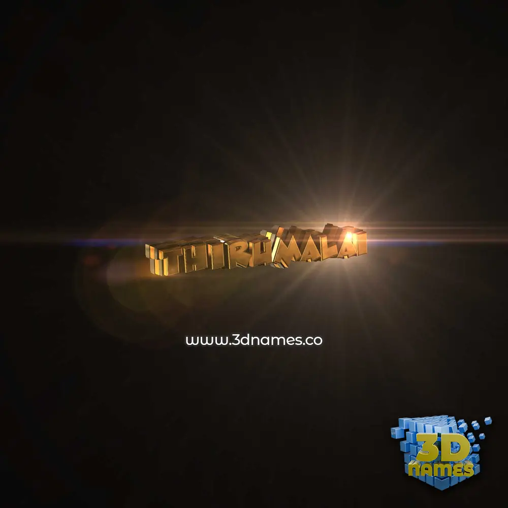 thirumalai in Golden Sparkle style - 3D name wallpaper