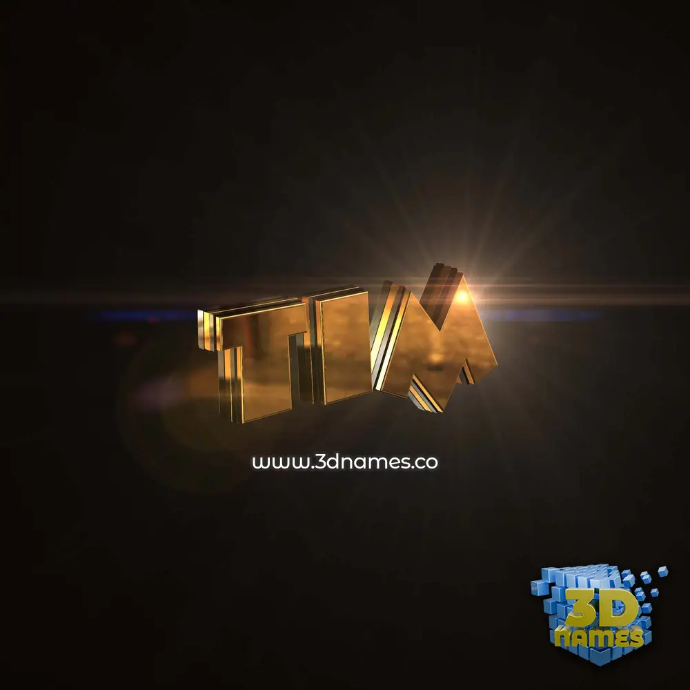 tim in Golden Sparkle style - 3D name wallpaper