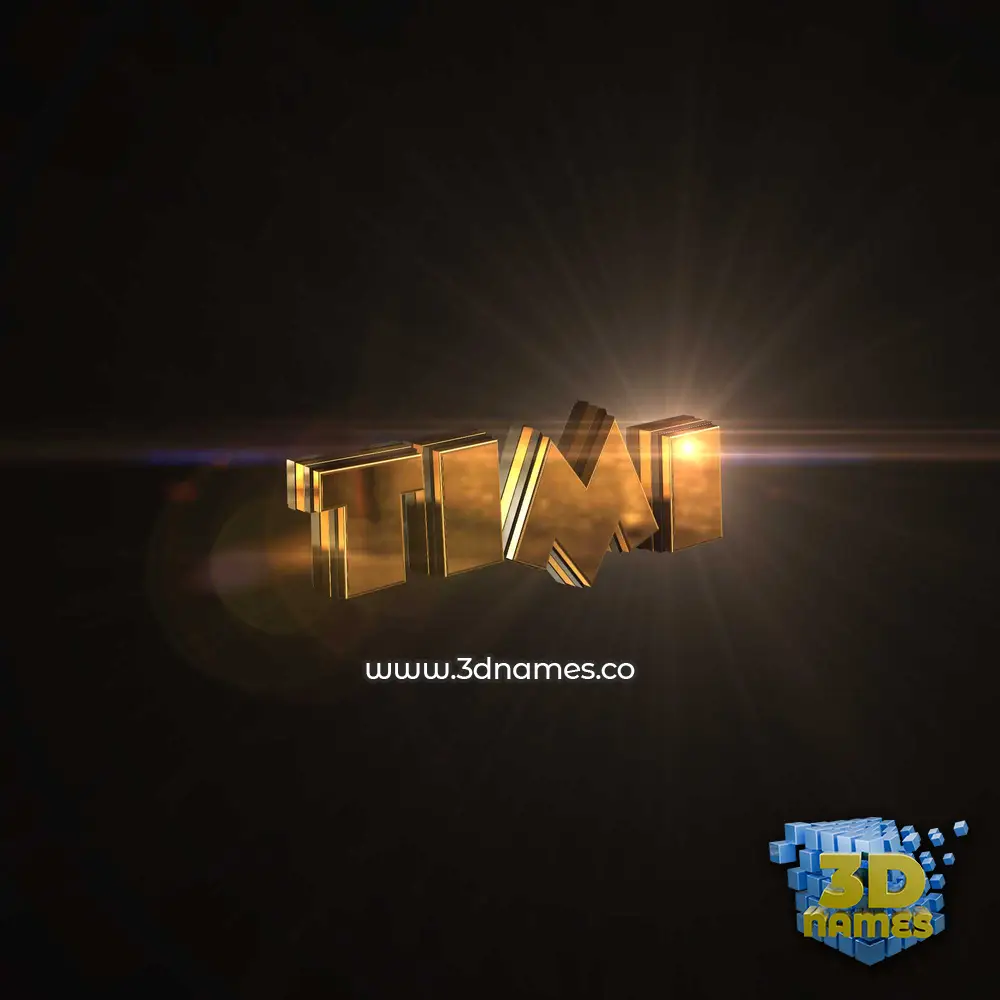 timi in Golden Sparkle style - 3D name wallpaper