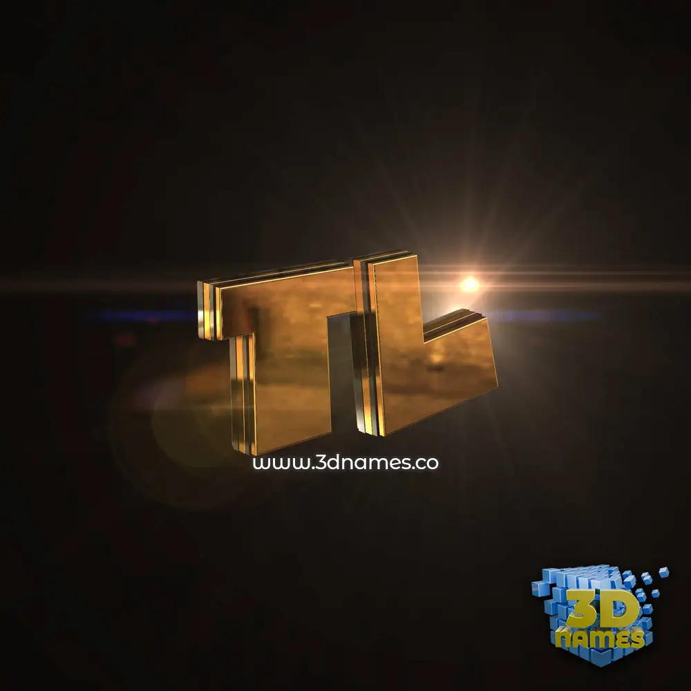 tl in Golden Sparkle style - 3D name wallpaper