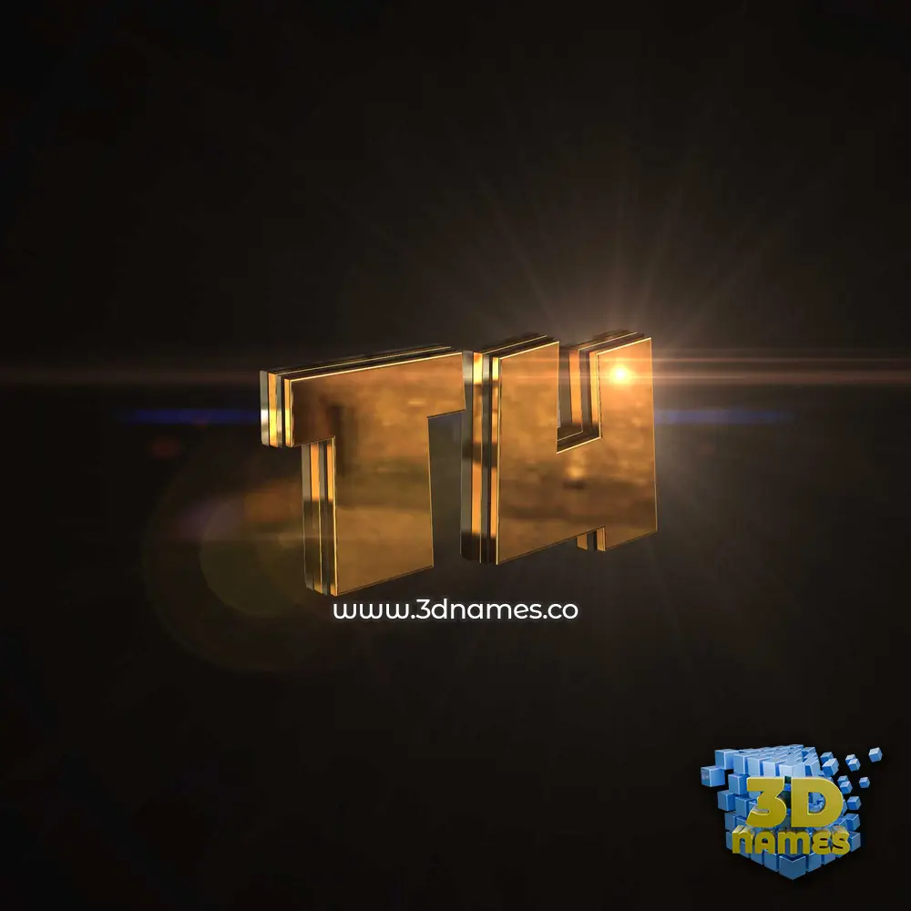 tu in Golden Sparkle style - 3D name wallpaper