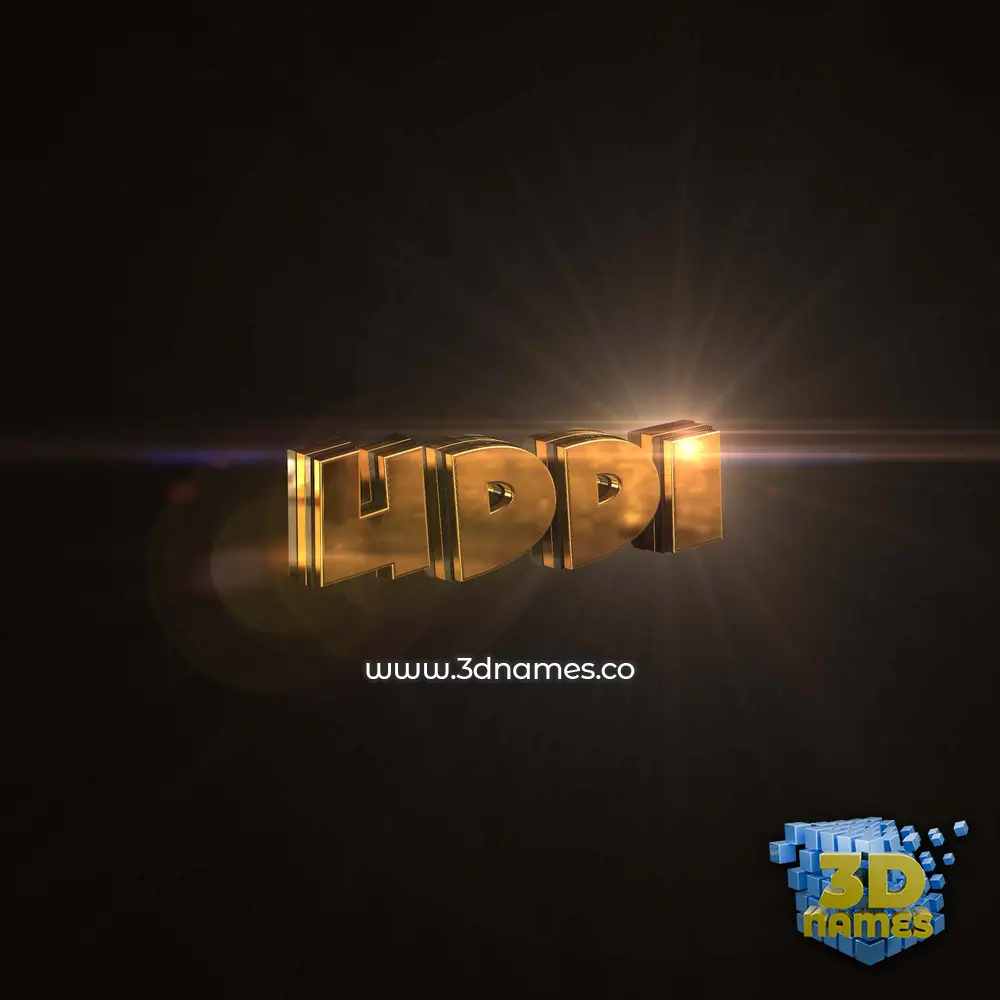 uddi in Golden Sparkle style - 3D name wallpaper