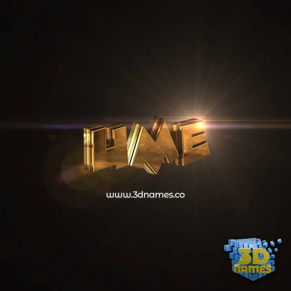 ume in Golden Sparkle style - 3D name wallpaper